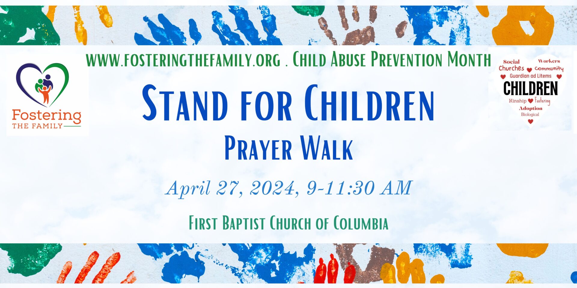 Standard for Children Prayer Walk Banner